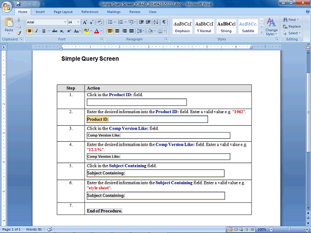 Screen image of this step