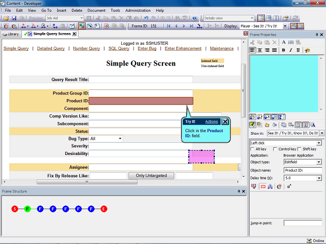 Screen image of this step
