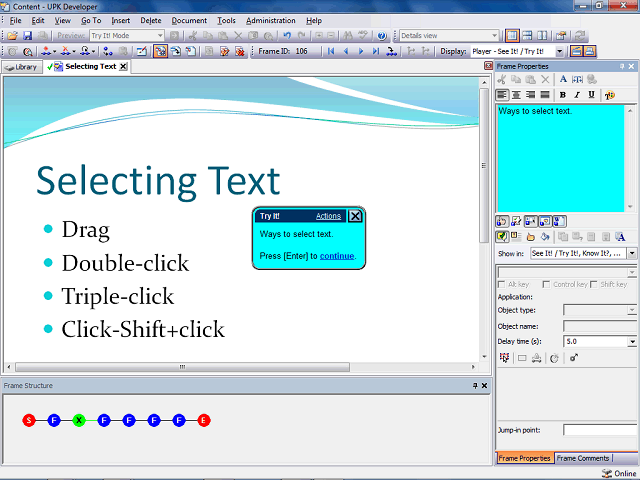 Screen image of this step