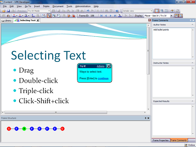 Screen image of this step