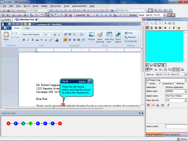 Screen image of this step