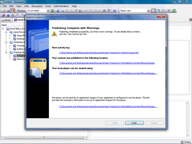 Screen image of this step