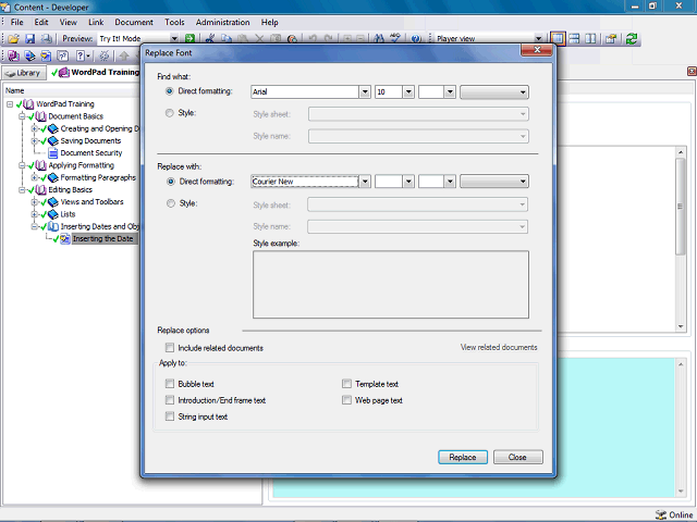 Screen image of this step