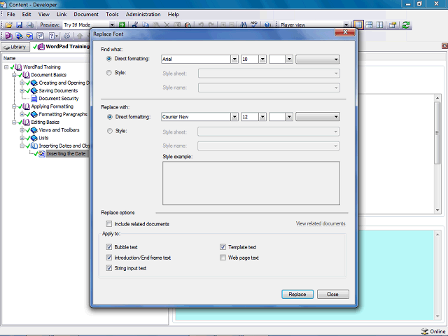 Screen image of this step