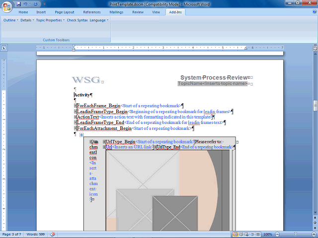 Screen image of this step