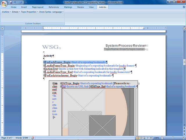 Screen image of this step