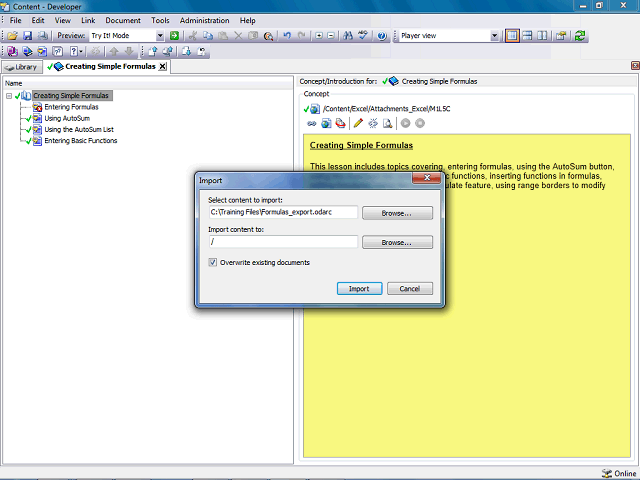 Screen image of this step