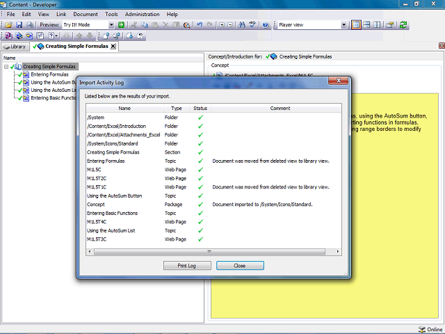 Screen image of this step