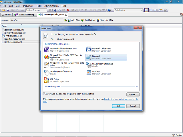 Screen image of this step