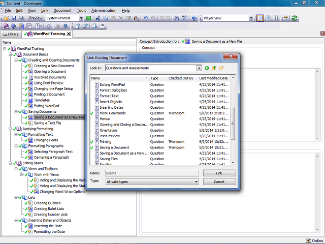 Screen image of this step