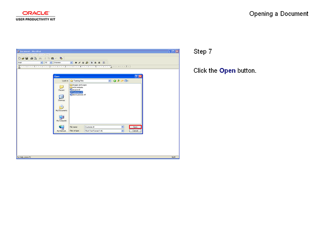 Screen image of this step