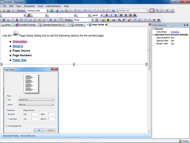 Screen image of this step