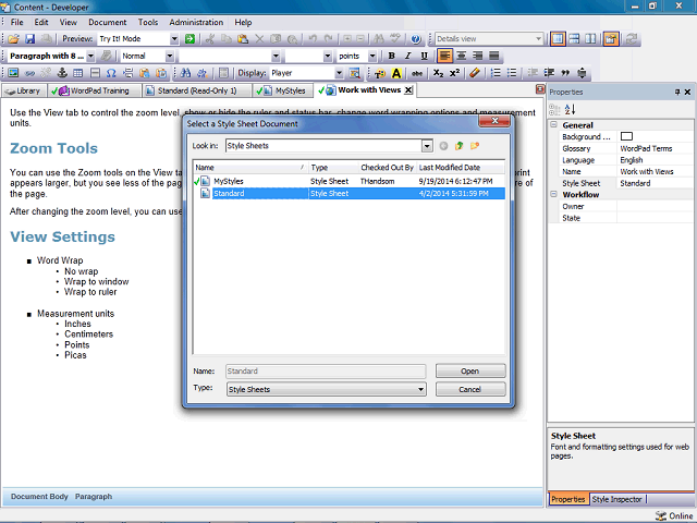 Screen image of this step
