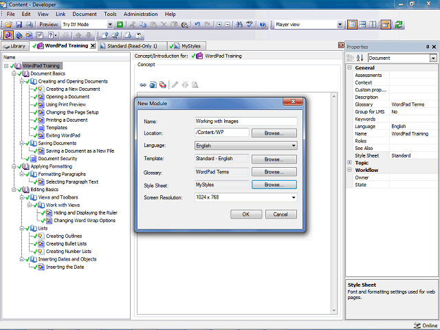 Screen image of this step