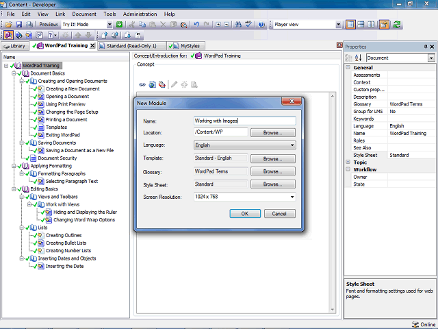 Screen image of this step