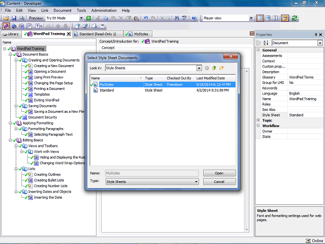 Screen image of this step
