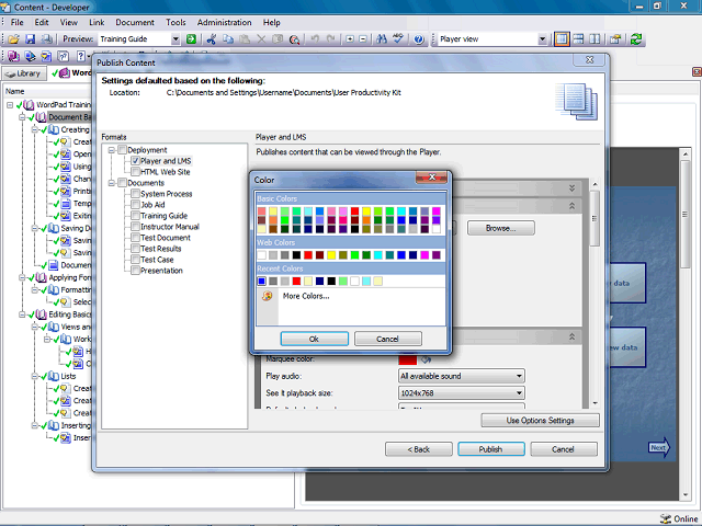 Screen image of this step