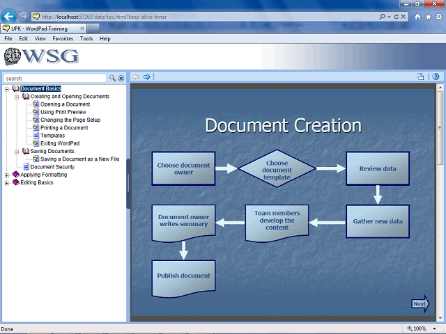 Screen image of this step