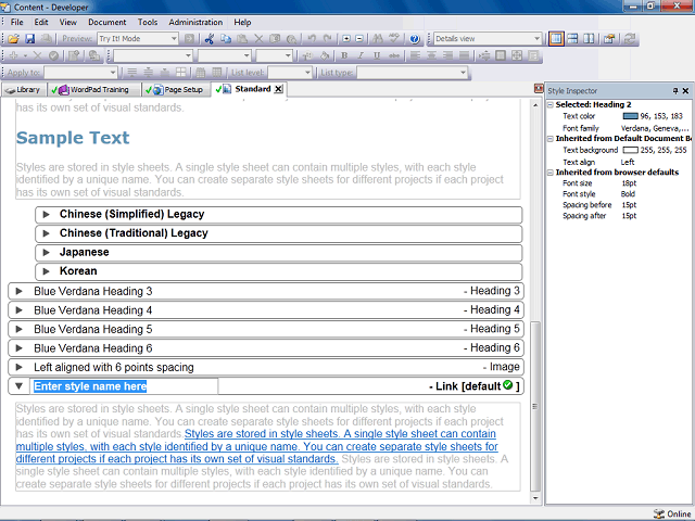 Screen image of this step
