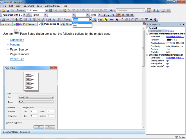 Screen image of this step