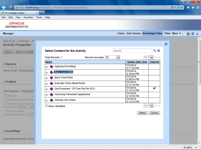 Screen image of this step