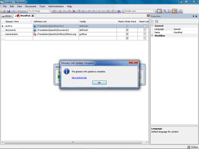 Screen image of this step