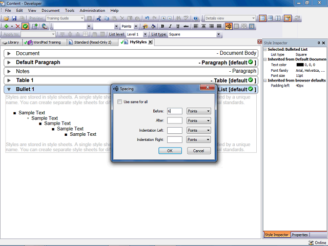 Screen image of this step