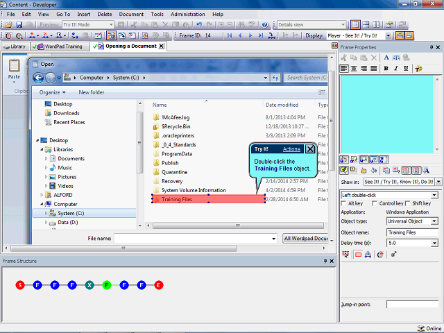 Screen image of this step
