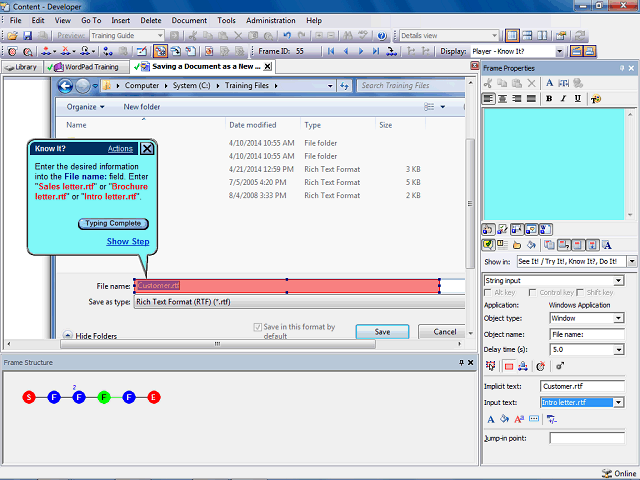 Screen image of this step