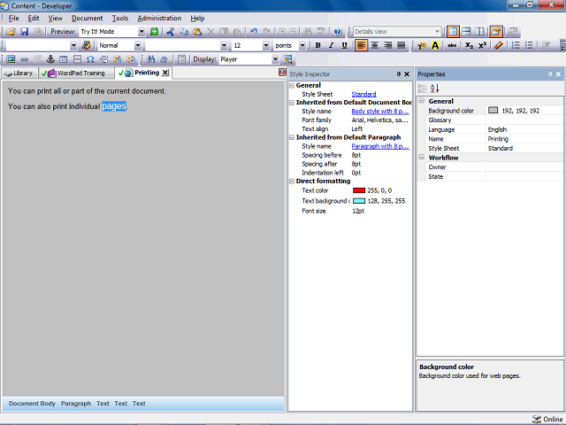 Screen image of this step