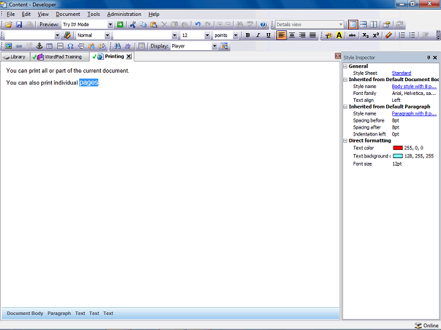 Screen image of this step