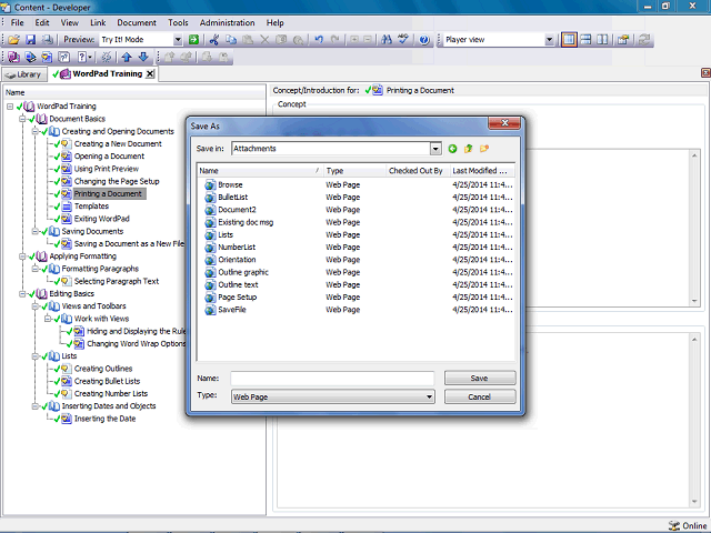 Screen image of this step