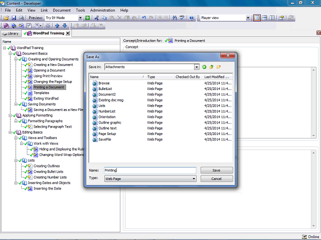 Screen image of this step