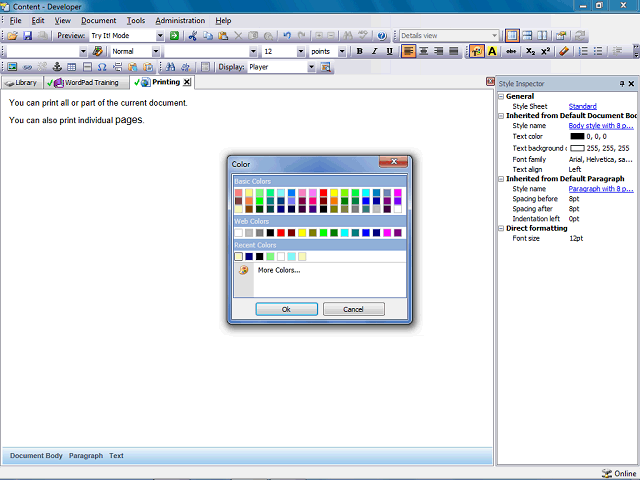 Screen image of this step