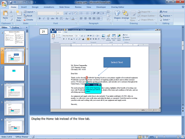 Screen image of this step