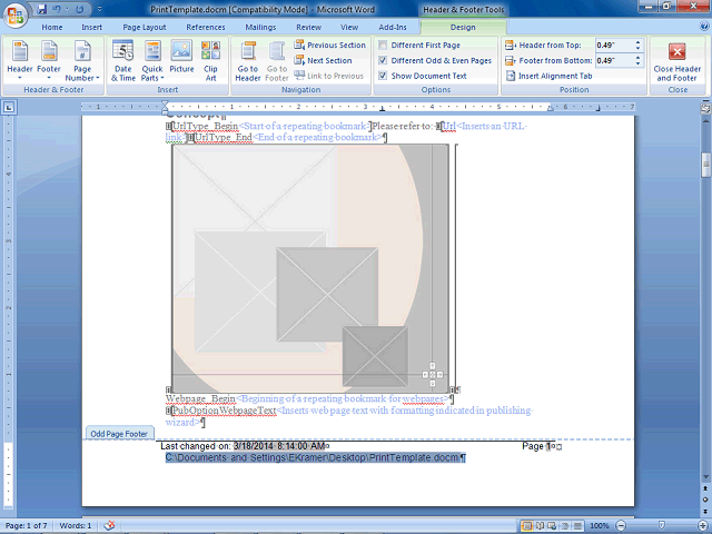 Screen image of this step