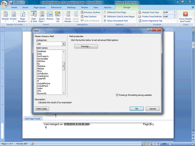 Screen image of this step