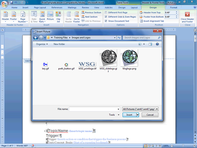Screen image of this step
