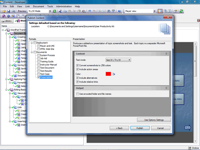 Screen image of this step