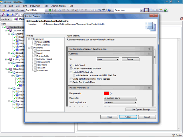 Screen image of this step