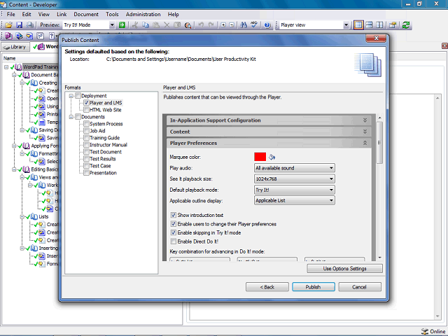 Screen image of this step