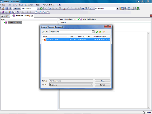 Screen image of this step