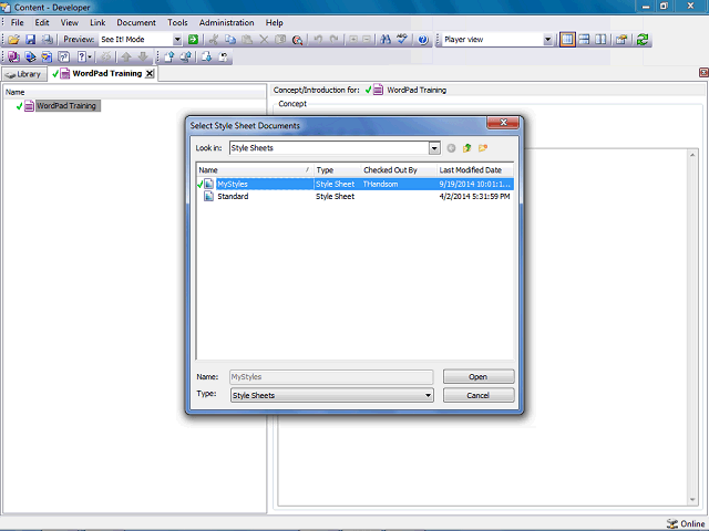 Screen image of this step