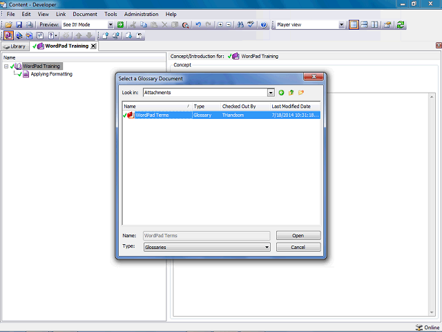 Screen image of this step