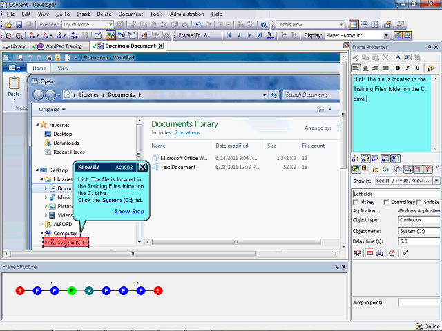 Screen image of this step