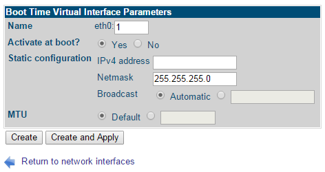Add virtual interface