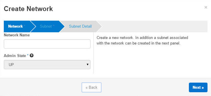 image:Create Network screen.