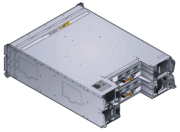 The back view of both Bricks shows the power cooling modules and I/O modules.