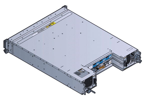 The back view of both Bricks shows the power cooling modules and I/O modules.