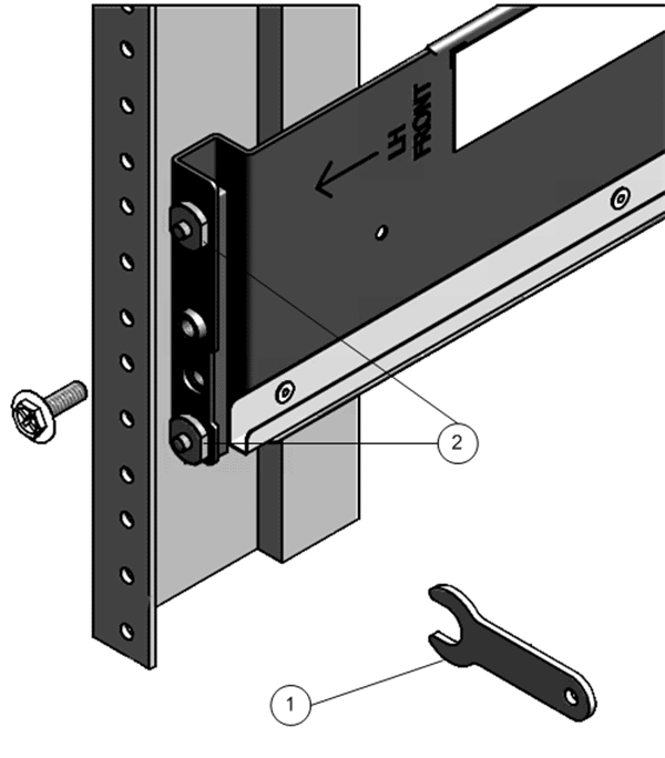10mm wrench and adaptor pins 